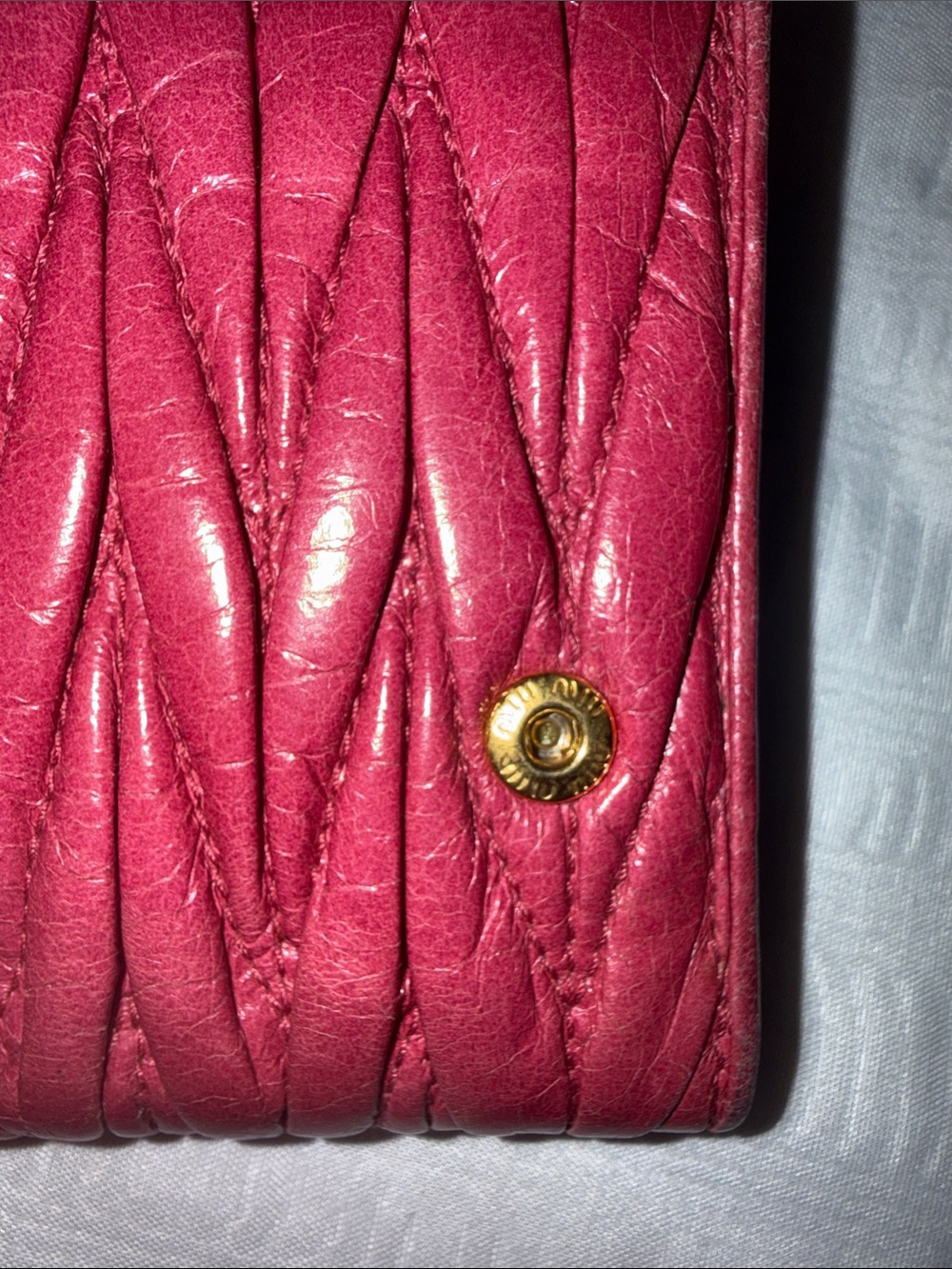 Miu Miu Pink Contental Leather Wallet Clutch - Picture 12 of 15